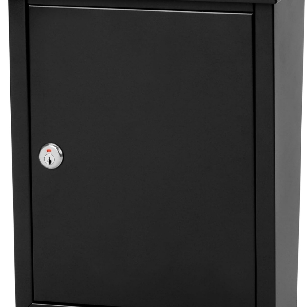 Chelsea Black Wall-Mounted Steel Mailbox